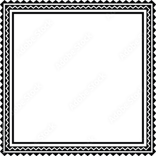 Polynesian tattoo tribal frame design. Samoan tattoo tribal ornament frame border.
Decoration  pattern.