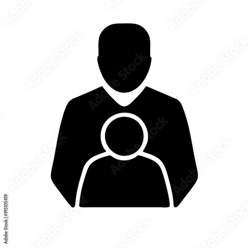 Father hugs his son Pictogram 