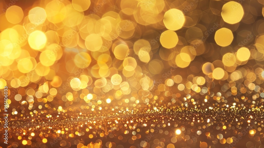 Golden Glitter and Bokeh Background Golden Glitter and Bokeh Background