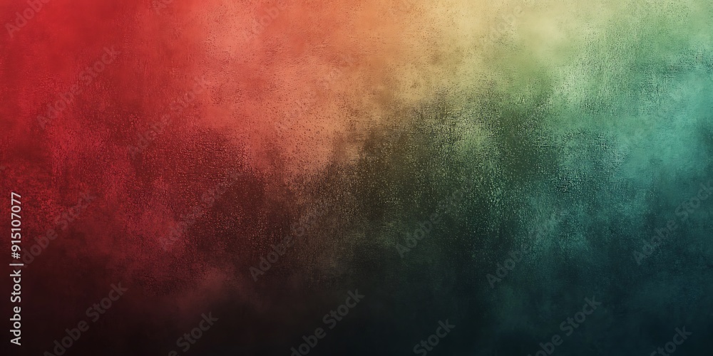 Fototapeta premium Abstract Simple gradient green and red with basic water wave line curve.