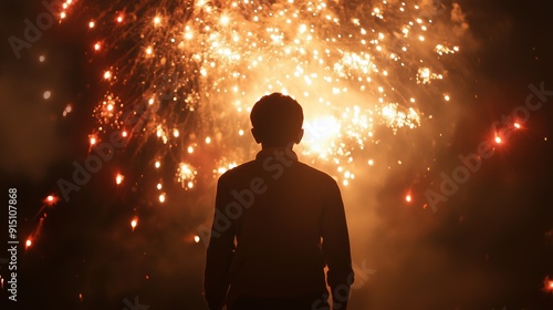 bright sparks and colors of diwali fireworks