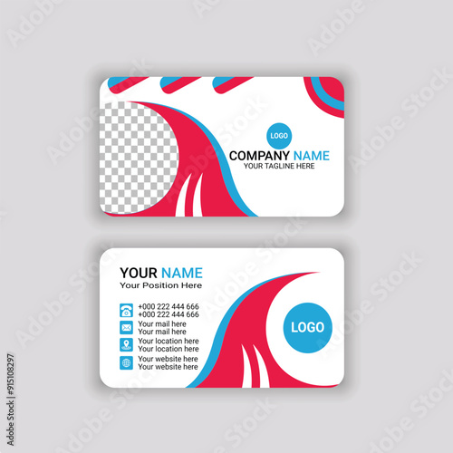 professional business card or visiting card template design