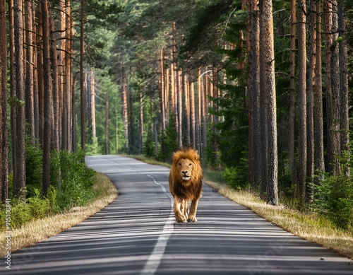 Majestic Elephant Strolling Through Golden Forest