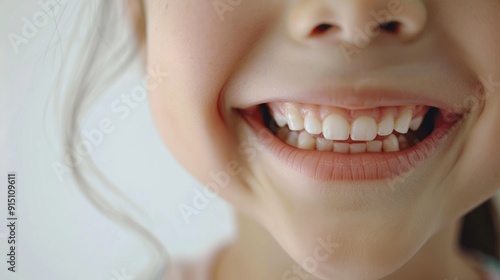 Close-up of a Child's Smiling Mouth
