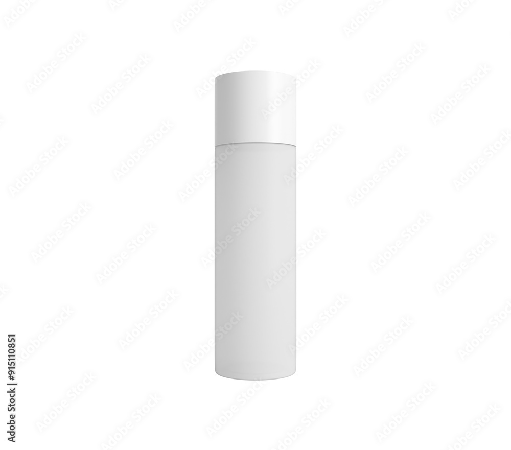 white plastic cosmetic bottle isolated white plastic cosmetic bottle isolated