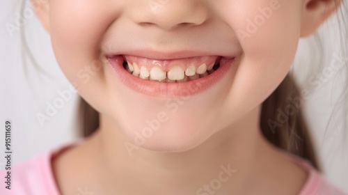 Close-Up of a Child's Smiling Mouth
