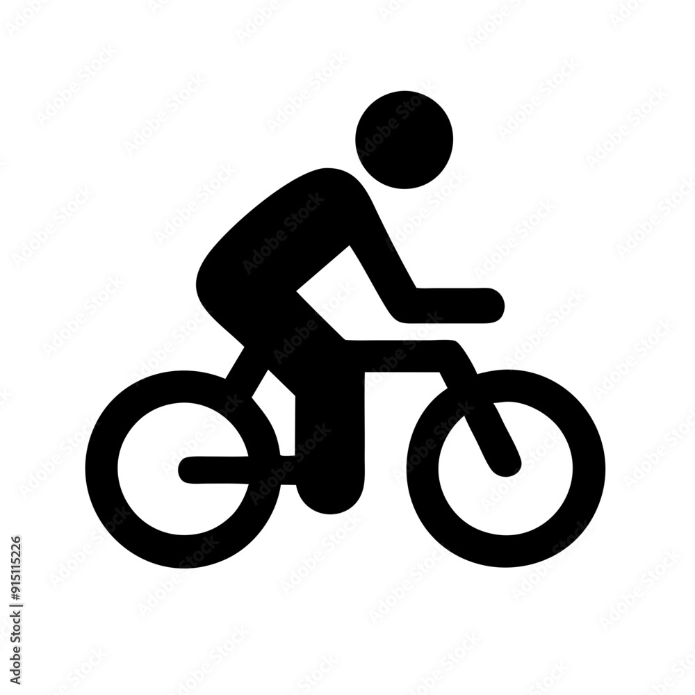 Dad rides a bicycle bike sport park active lifestyle Pictogram Dad rides a bicycle bike sport park active lifestyle Pictogram