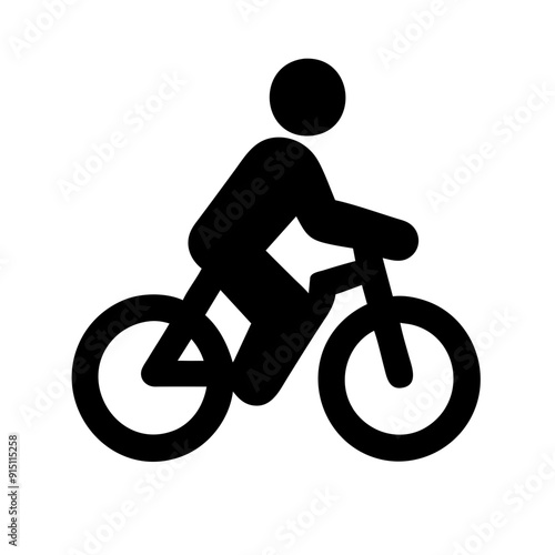 Dad rides a bicycle bike sport  park active lifestyle Pictogram 