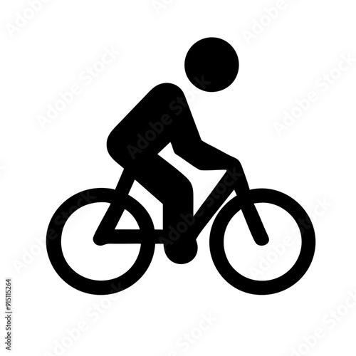 Dad rides a bicycle bike sport  park active lifestyle Pictogram 