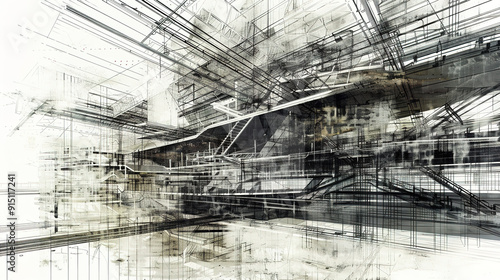 The Fascinating World of Abstract Architectural Drawings: A Blend of Creativity and Innovation. Showcasing Unconventional Designs and Inspiring Spatial Concepts.