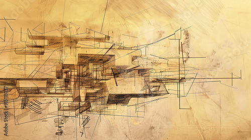 The Fascinating World of Abstract Architectural Drawings: A Blend of Creativity and Innovation. Showcasing Unconventional Designs and Inspiring Spatial Concepts.