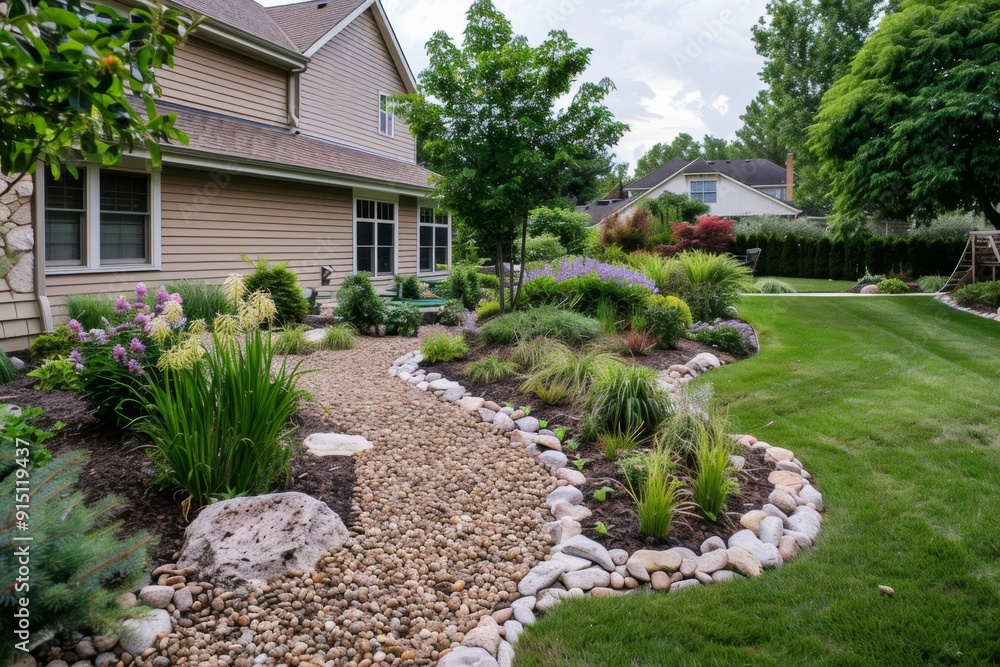 Obraz premium landscape exposure in yard landscaping