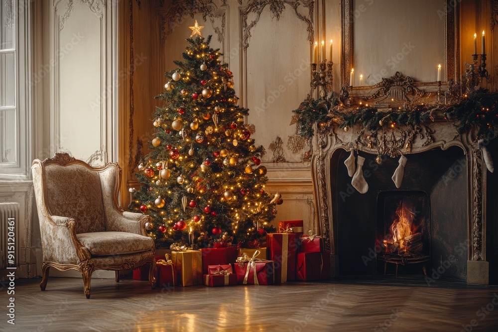new year tree christmas decoration interior new year tree christmas decoration interior