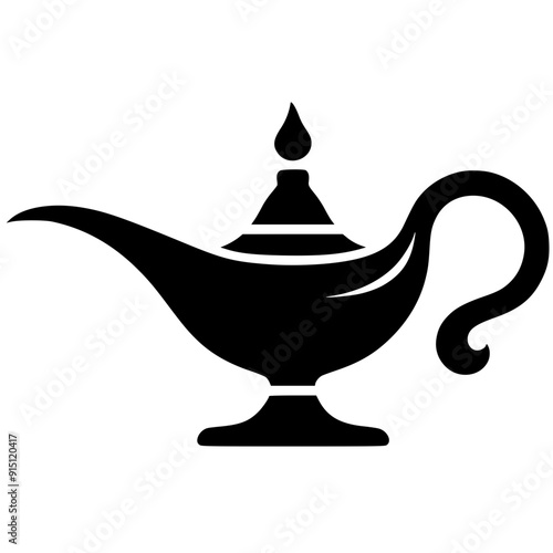 Silhouette of Aladdin's lamp