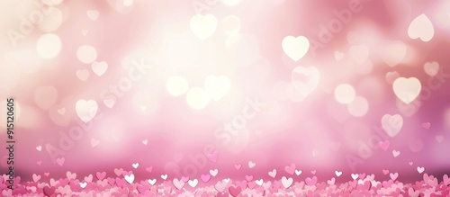 Pink Hearts Blurred Background