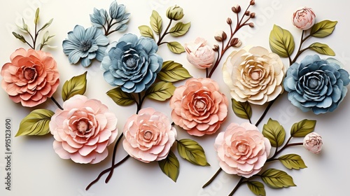 a series of flowers from the garden.