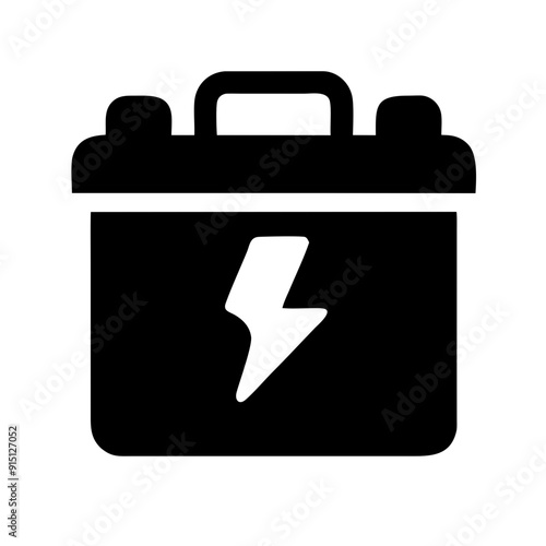 EV car battery Pictogram 
