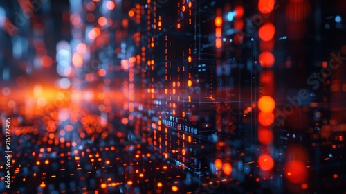 Wallpaper Mural Abstract digital technology big data concept with dark background Torontodigital.ca