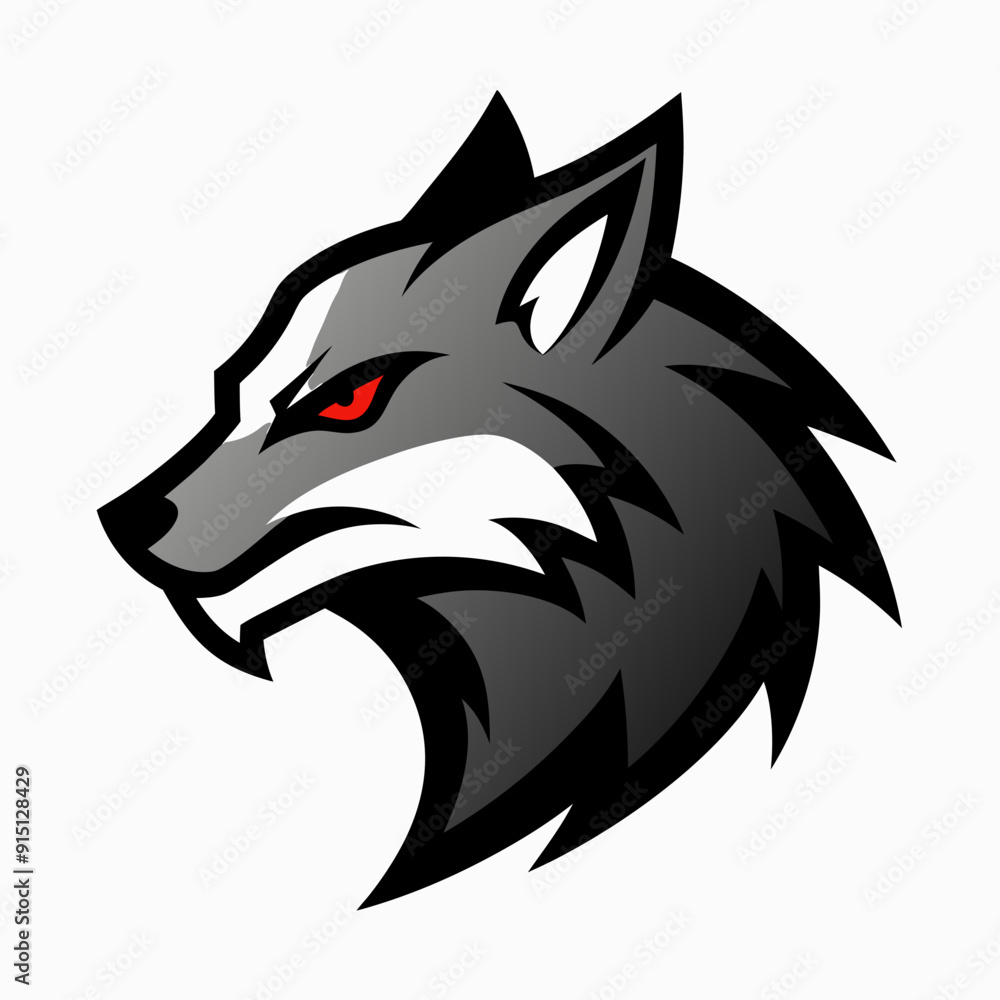 A head of angry wolf art vector illustration A head of angry wolf art vector illustration