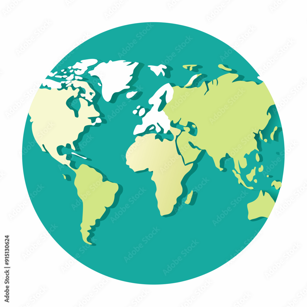 World globe art vector illustration World globe art vector illustration