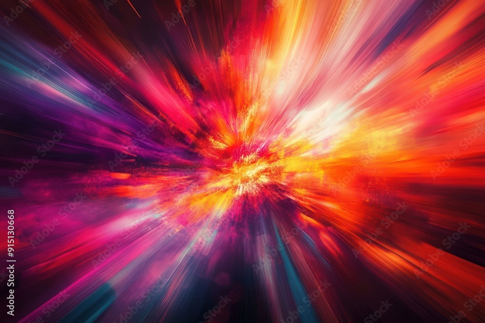 Abstract Explosion of Colorful Light Streaks Abstract Explosion of Colorful Light Streaks