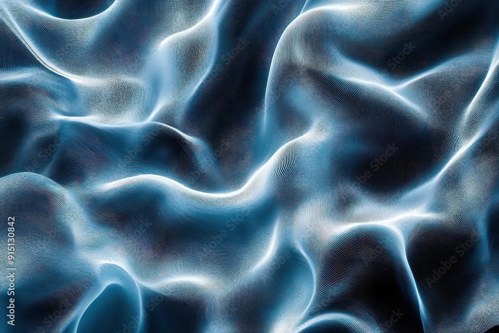 Abstract Blue Wavy Mesh Pattern Abstract Blue Wavy Mesh Pattern