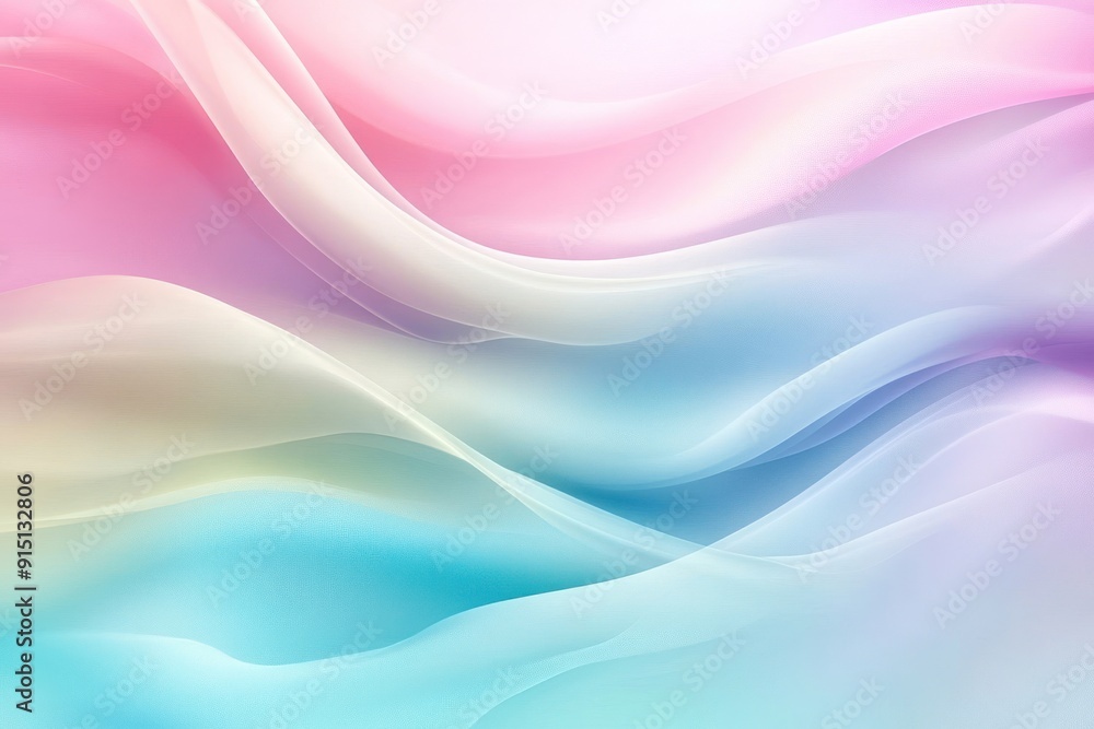 Fototapeta premium Abstract Pastel-Colored Wavy Fabric Background