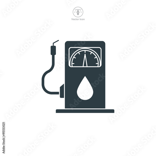 Gas Pump icon symbol vector illustration isolated on white background