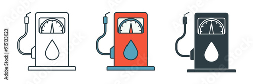 Gas Pump icon symbol vector illustration isolated on white background