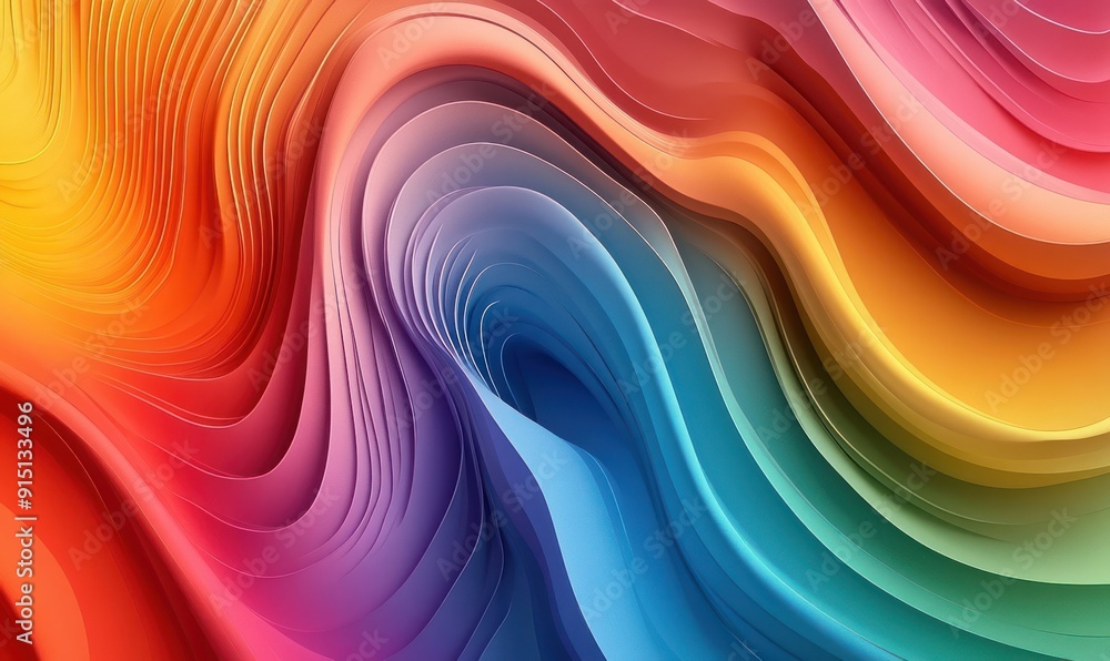 Abstract Colorful Wavy Lines and Curves Abstract Colorful Wavy Lines and Curves