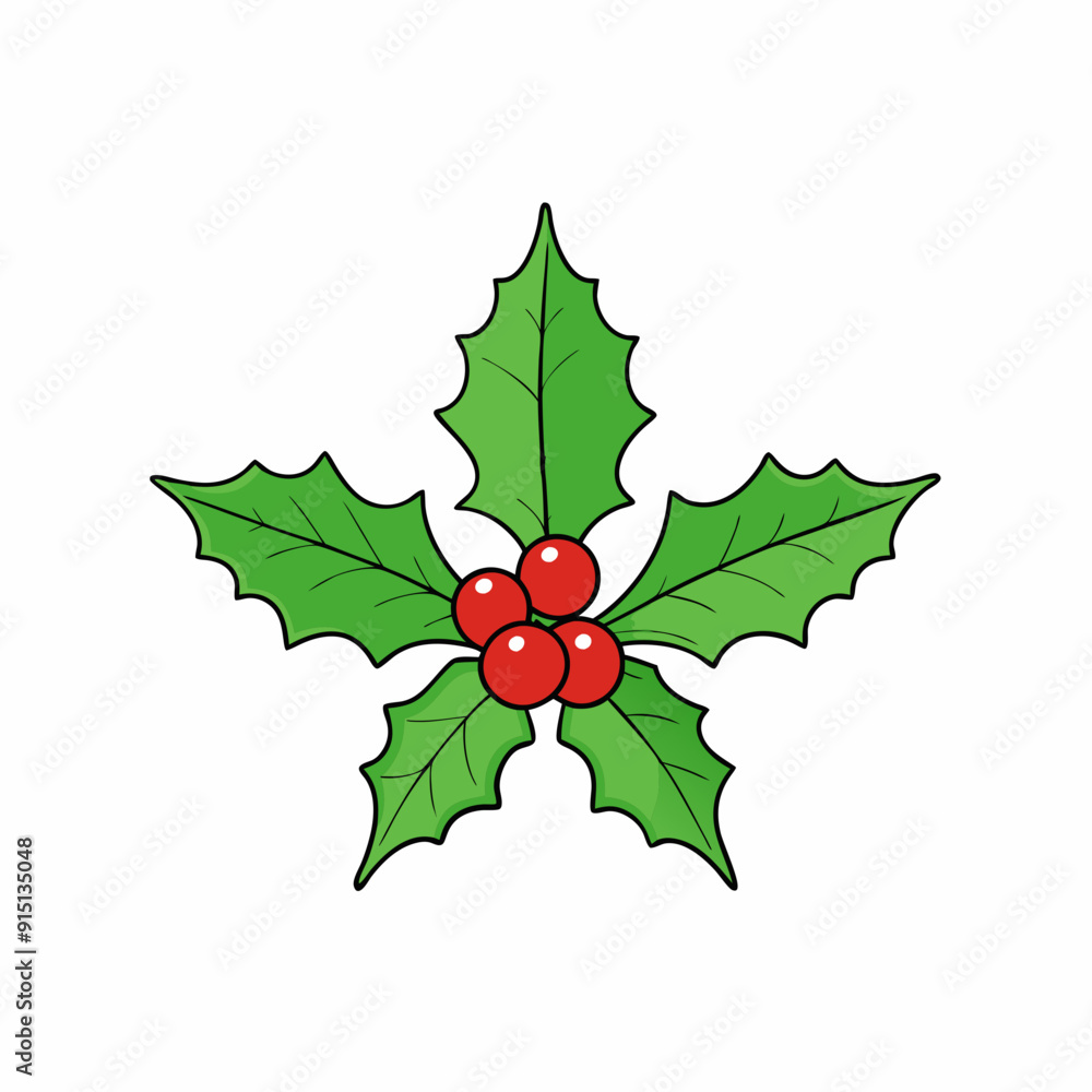 Holly art vector illustration Holly art vector illustration