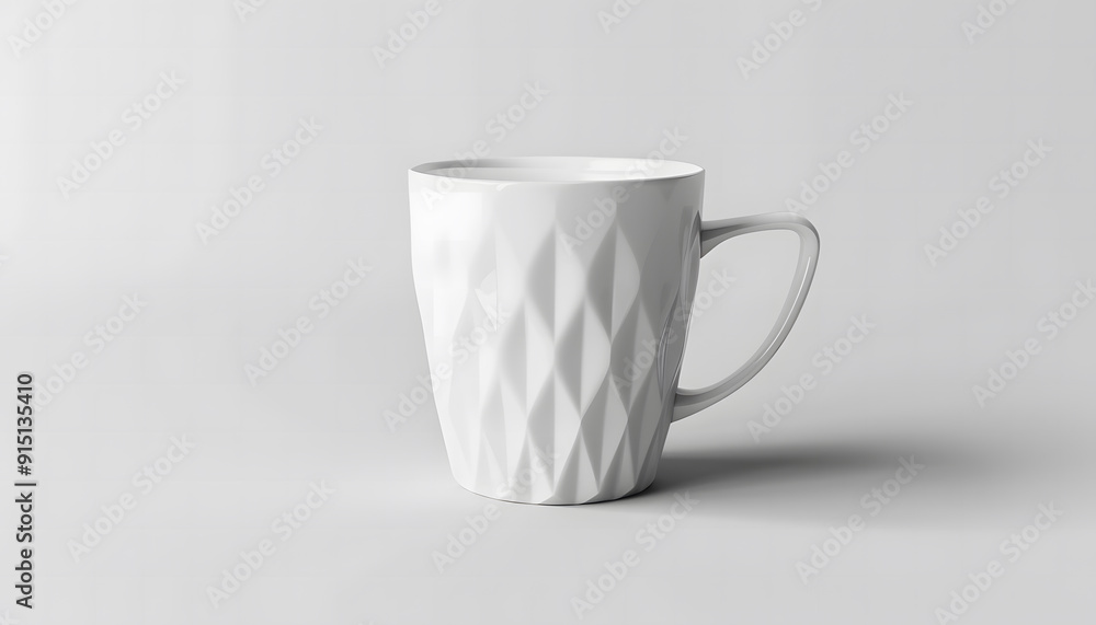 Obraz premium White coffee mug isolated on a solid white background. isolated on a solid white background. Illustrations design