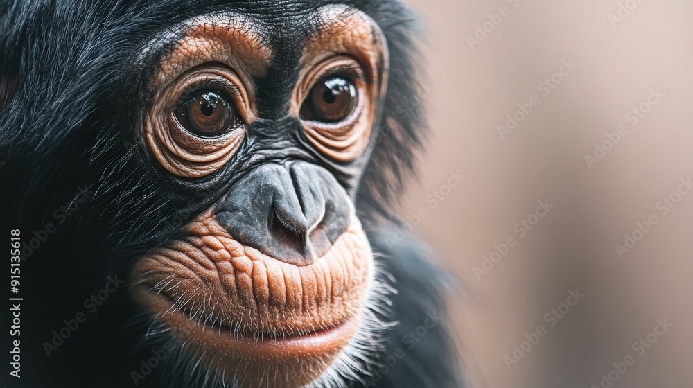 Contemplative Chimpanzee: Portrait of a Primate with a Thoughtful Expression Contemplative Chimpanzee: Portrait of a Primate with a Thoughtful Expression