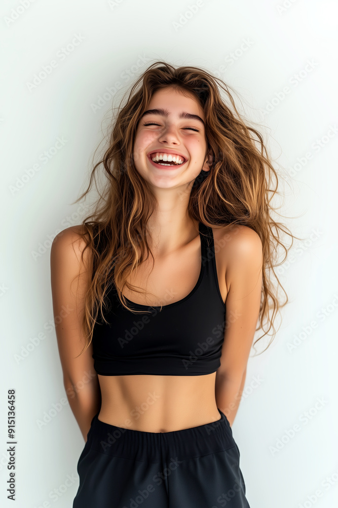 Fitness woman embracing her healthy and active routine Fitness woman embracing her healthy and active routine