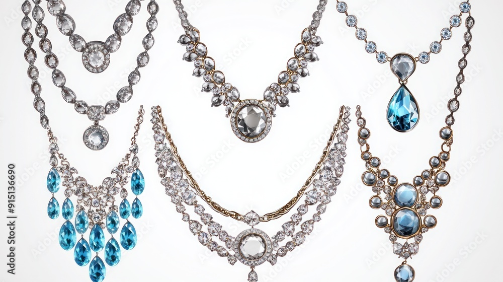 Elegant Collection of Diamond and Sapphire Necklaces Elegant Collection of Diamond and Sapphire Necklaces