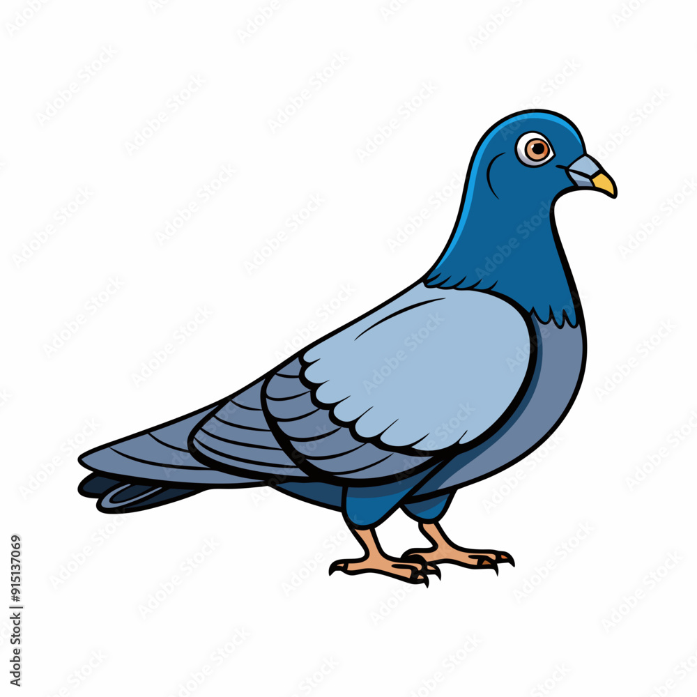 Fototapeta premium Pigeon art vector illustration