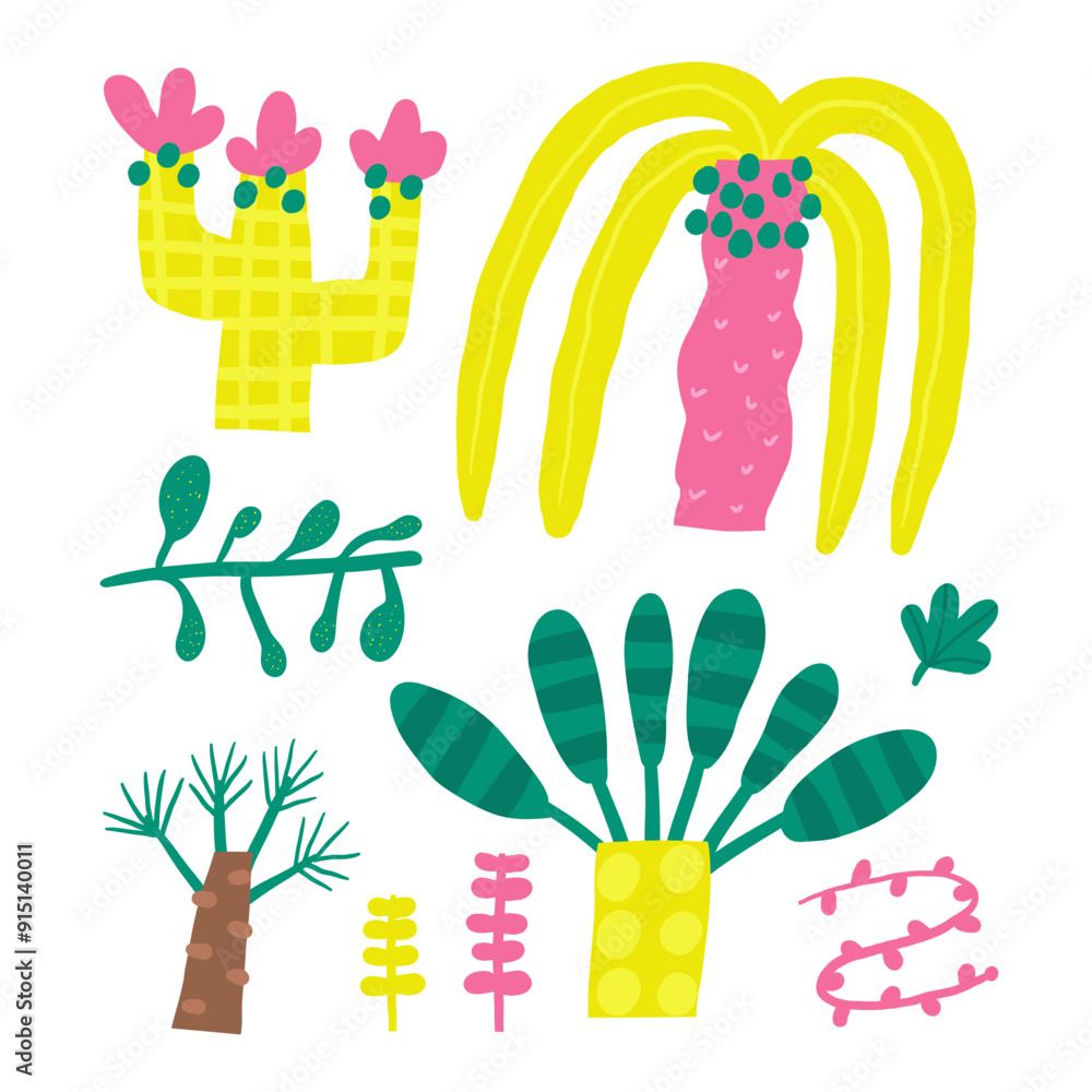 Cute ancient Egypt composition, postcard with funny hand drawn doodle palm, tree, fruit tree, leaves, plants, nature elements. Old civilization, desert nature t shirt print, cover, template, banner Cute ancient Egypt composition, postcard with funny hand drawn doodle palm, tree, fruit tree, leaves, plants, nature elements. Old civilization, desert nature t shirt print, cover, template, banner