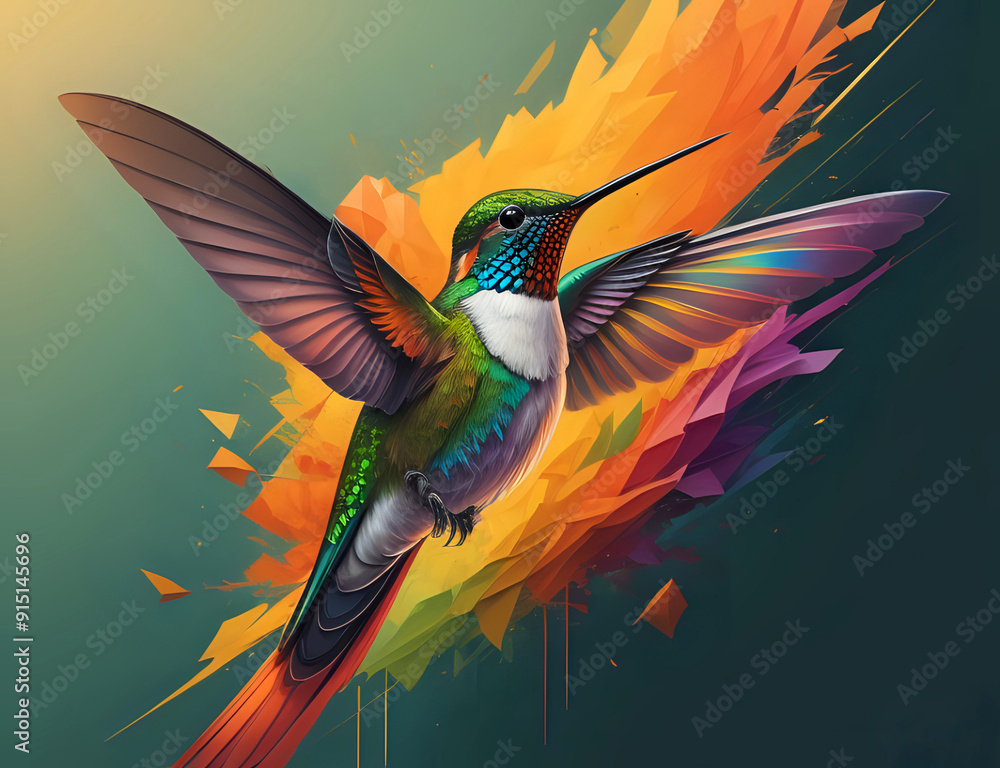 Obraz premium fliegender Kolibri