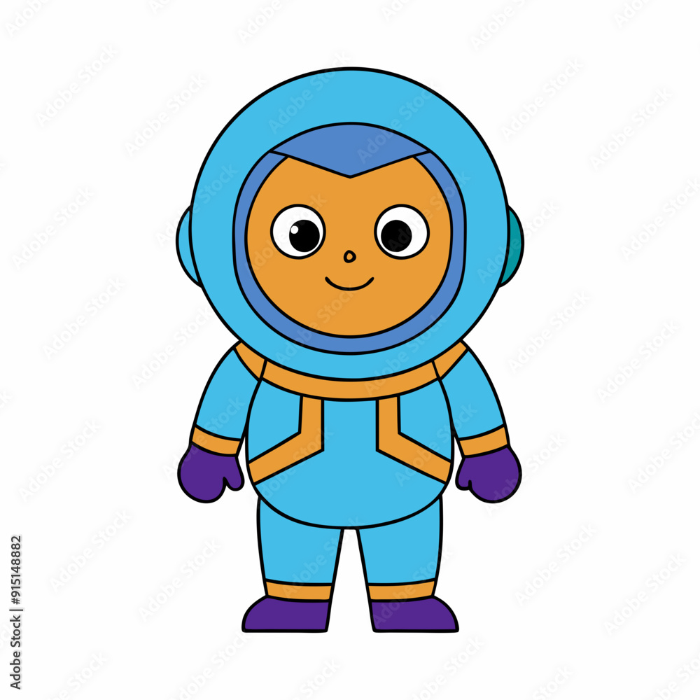 Space Pilot Set white art vector illustration Space Pilot Set white art vector illustration
