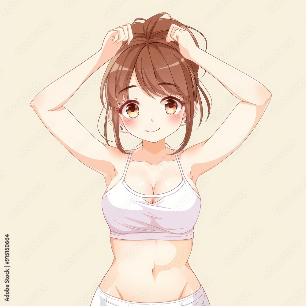 A charming girl works hard to tone her abs, showcasing determination and positivity while embracing her fitness journey. A charming girl works hard to tone her abs, showcasing determination and positivity while embracing her fitness journey.