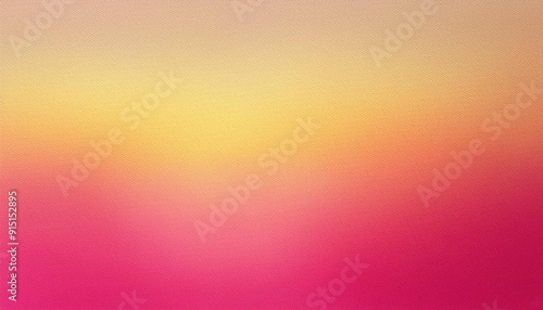 Vibrant Sunset Gradient. Warm Spectrum Transition from Deep Pink to Golden Yellow, Textured for Subtle Elegance and Serene Ambiance. Banner Texture with Copy Space