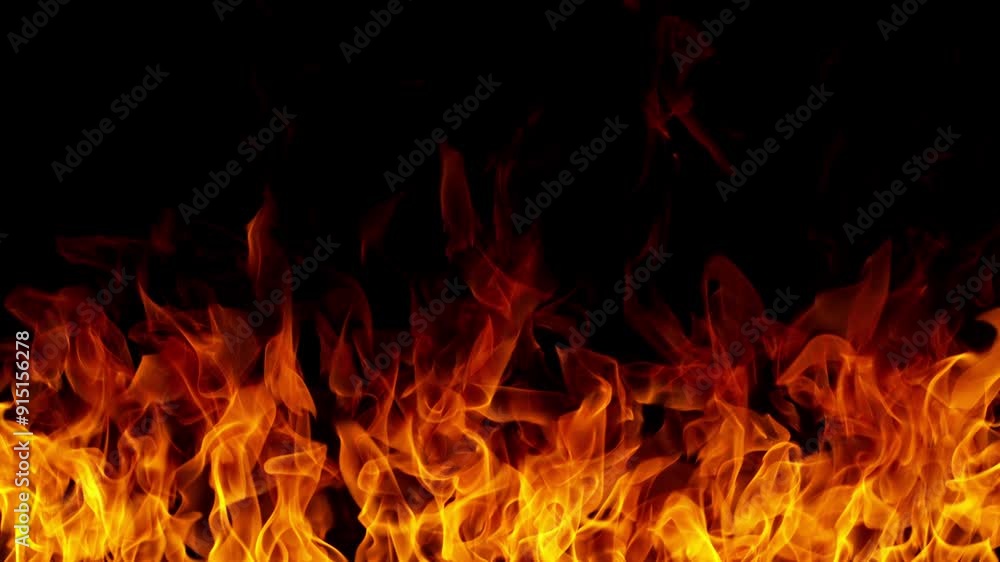 Super slow motion of fire flames isolated on black background . Filmed on high speed cinema camera at 1000 fps Super slow motion of fire flames isolated on black background . Filmed on high speed cinema camera at 1000 fps