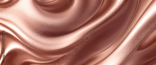 Soft pastel Brown shiny satin silk swirl wave background