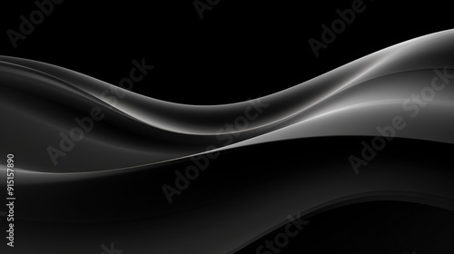 Abstract Black and White Wave