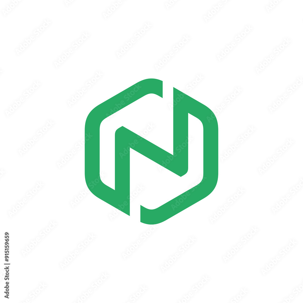 Hexagon Letter N Logo design vector template Hexagon Letter N Logo design vector template