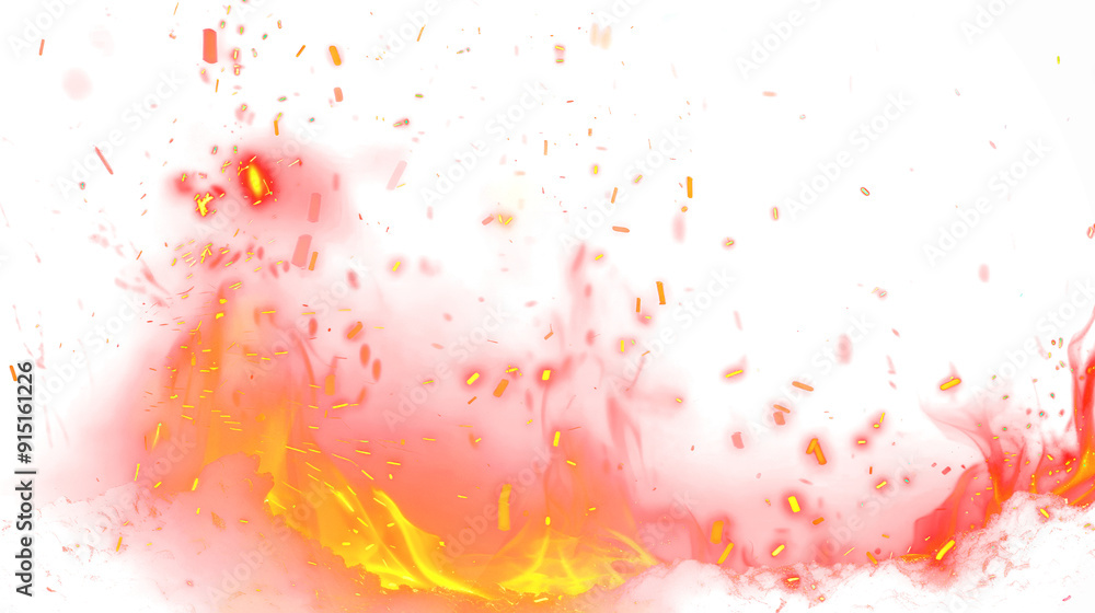 Obraz premium Fiery flames rise