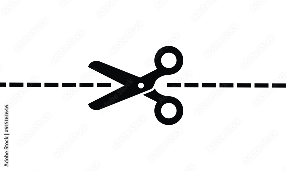Cutting scissors icon. Scissors silhouette. Cut here symbol. isolated on transparent background. EPS 10 Cutting scissors icon. Scissors silhouette. Cut here symbol. isolated on transparent background. EPS 10