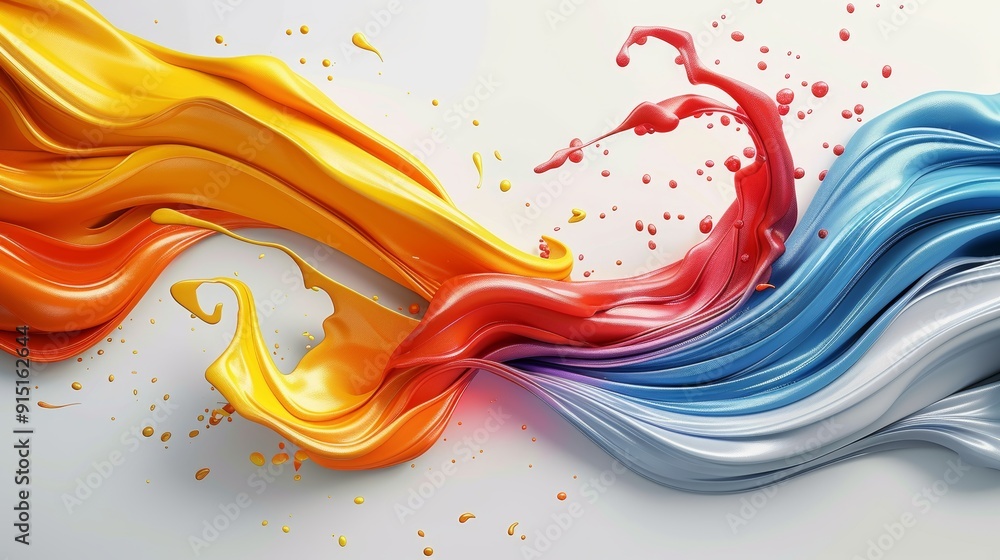 Color Splash Harmony: Modern Digital Art Composition Color Splash Harmony: Modern Digital Art Composition