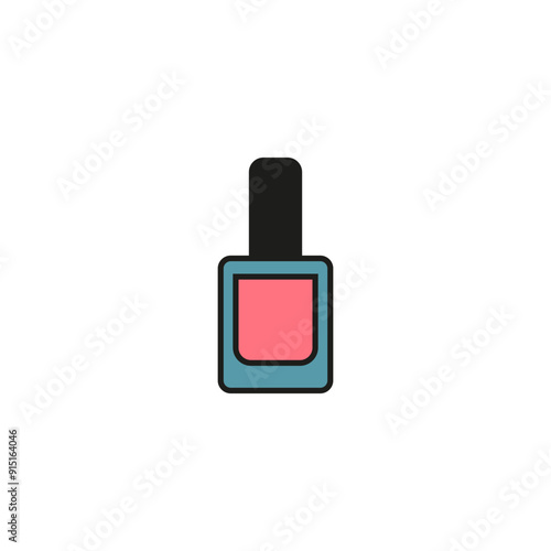 nail polish icon. Nail polish icon from beauty and elegance collection. Outline vector isolated on white background. Editable nail polish symbol can be used web and mobile