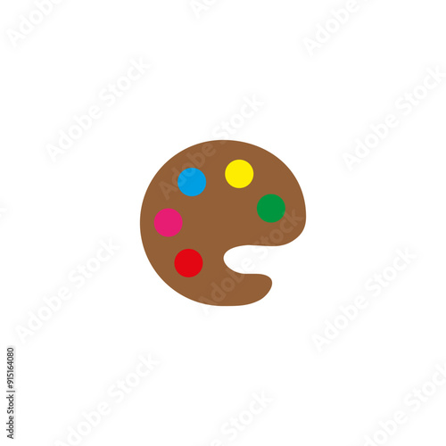 Colorful palette icon vector. Palette flat style isolated on a white background - stock vector.